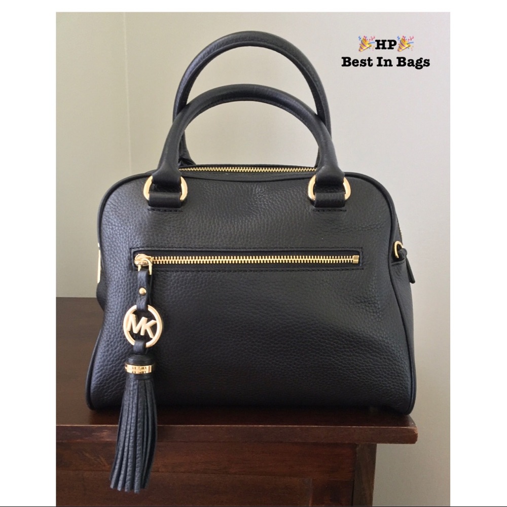 Michael Kors Knox Tassel MD Leather Satchel - Picture 1 of 8